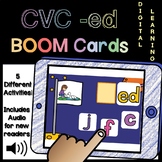 CVC Boom Cards -ed Word Family  | Rhyming Words