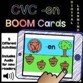 CVC Boom Cards -en Word Family | Rhyming Words