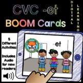 CVC Boom Cards -et Word Family  | Rhyming Words
