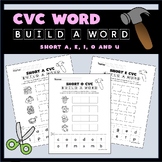 CVC Word Building - Build a CVC Word - Cut & Paste Activity Set