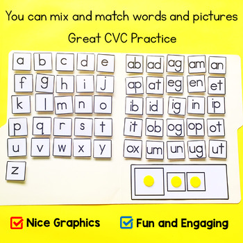 CVC Word Builder Activity - Word Families by The Joy in Teaching