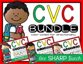 Preview of Decodable CVC Words Practice Bundle for Blending and Segmenting Short Vowels
