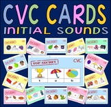 CVC CARDS - INITIAL SOUNDS RESOURCES EYFS KS1 LITERACY ENG