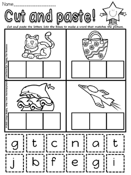 CVC CUT AND PASTE by Eye Popping Fun Resources | TpT