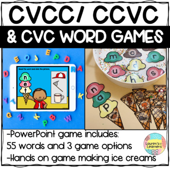 Preview of CVC - CVCC - CCVC Words Activities