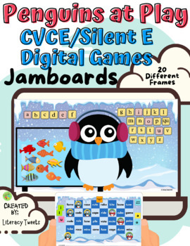 CVC, CVCE, Digraph Word Games for Winter | Jamboard™ by Literacy Tweets