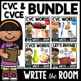 CVC & CVCE Words | Write the Room Bundle | Kindergarten an