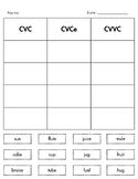 CVC/CVCe/CVVC Practice Sort