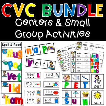 CVC Centers & Small Group Activities BUNDLE by Kreative in Kinder