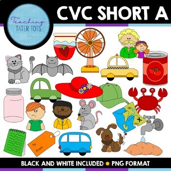 Preview of CVC Clip Art- Short A
