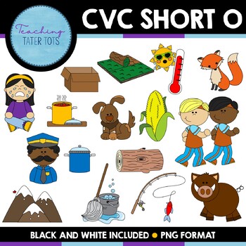 Preview of CVC Clip Art- Short O