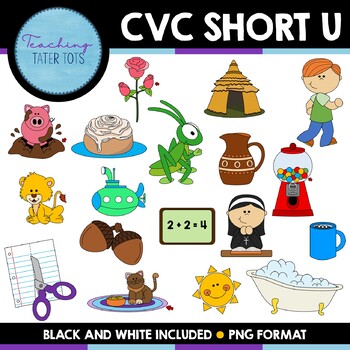 Preview of CVC Clip Art- Short U