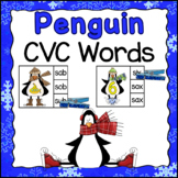 Penguins CVC Words Clip Cards