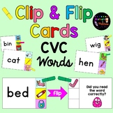 CVC Clip and Flip Cards ~ Self checking CVC word center activity