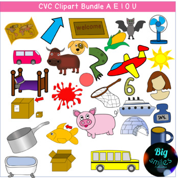 CVC Clipart by Teaching Diligently | TPT