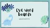 CVC & Consonant Digraph Velcro Boards (Dinosaur Theme)