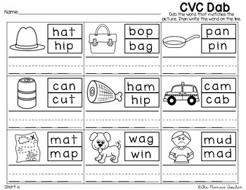 CVC Dab And Write by Kids and Coffee | TPT
