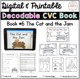 CVC Decodable Book: The Cat and the Jam