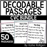Preview of CVC Decodable Passages Bundle - Kindergarten Reading