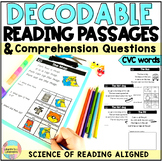 Decodable Kindergarten reading comprehension passages and 