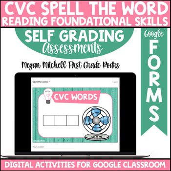 Preview of CVC Decoding Assessment Reading Foundational Google Forms