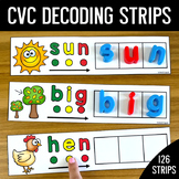 CVC Decoding Strips - Reading Decodable CVC Words Literacy Center