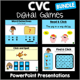 CVC Interactive Digital Games Activities for PowerPoint Phonics