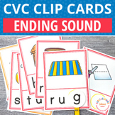 CVC Word Family Ending Sound Clip Cards