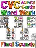 CVC Final (Ending) Sound Word Work Activity Cards