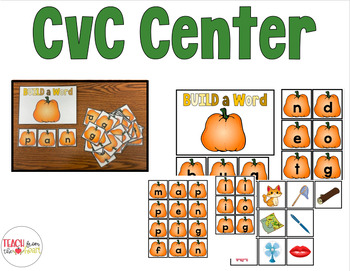 CVC Fall themed center by Teach from the heART | TPT