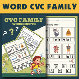 CVC Family Worksheets (CVC Words)