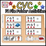 14 CVC File Folder Activities | Short Vowels | Spelling/Re