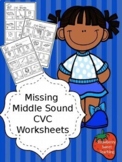 CVC Fill in the Middle Sound Worksheets