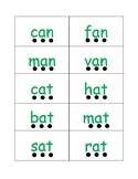 CVC Flashcards with Dots for Segmenting