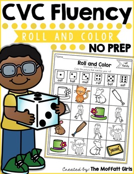 Preview of CVC Fluency: Roll and Color