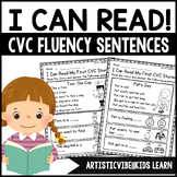 CVC Fluency Sentences 1st grade worksheet kindergraten wri