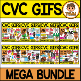 CVC GIFS MEGA BUNDLE l CVC Word Families l TWMM Clip Art