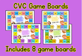 CVC Game Boards- Building Phonemic Awareness & Early Intervention
