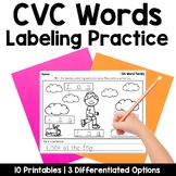 CVC Labeling Practice Pages | Phonics