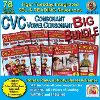 Preview of CVC Big Bundle - 78 No Prep Lessons & Activities