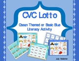 CVC Lotto Literacy Activity (Ocean-Theme or Basic Blue)