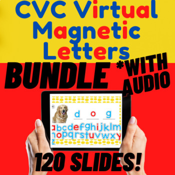 Preview of CVC Virtual Magnetic Letters on Google Slides WITH AUDIO BUNDLE