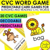CVC Word Card Games Blending and Reading Fluency Centers &
