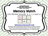 CVC  Word Memory Match Game (Medial Vowels a, e, i, o and u)
