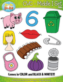 CVC Middle I Words Clipart {Zip-A-Dee-Doo-Dah Designs}