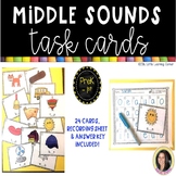 CVC Middle Vowel Sounds Task Cards