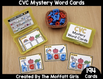 Preview of CVC Mystery Secret Word Cards