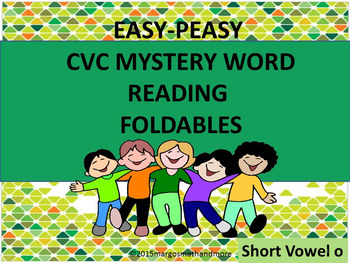 Preview of CVC Mystery Word Reading Foldables Short O