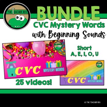 Preview of CVC Mystery Words - Beginning Sounds Videos **BUNDLE**