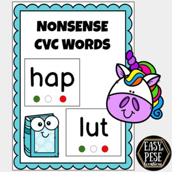 Preview of CVC Nonsense Words Cards